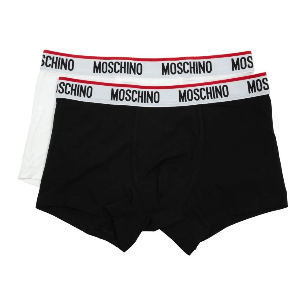 Moschino Boxershorts 2-Pack Plain Logo Black Heren