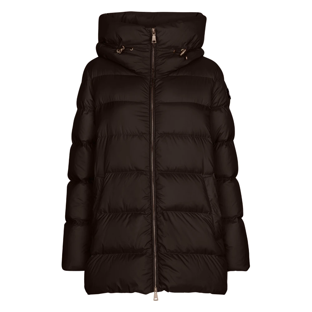 Add Zwarte Gewatteerde Jas met Capuchon Black Dames