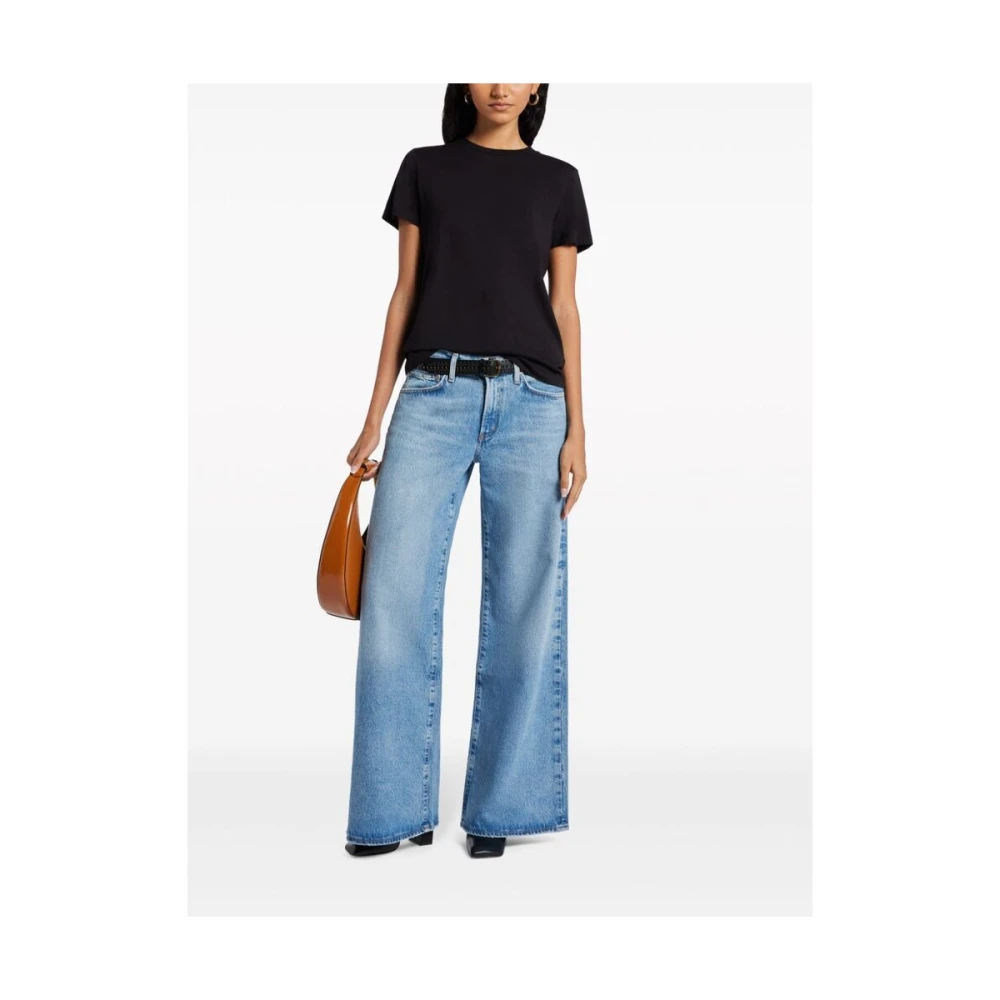 Agolde Blauwe Wide Leg Denim Jeans Blue Dames