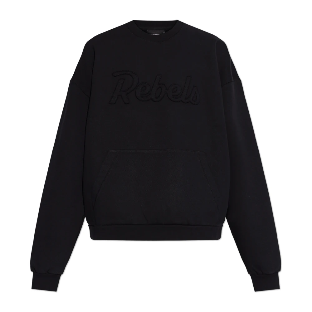 Dsquared2 Black Cotton Sweatshirt - Male - Sweatshirts - M - Sweatshirts & Hoodies