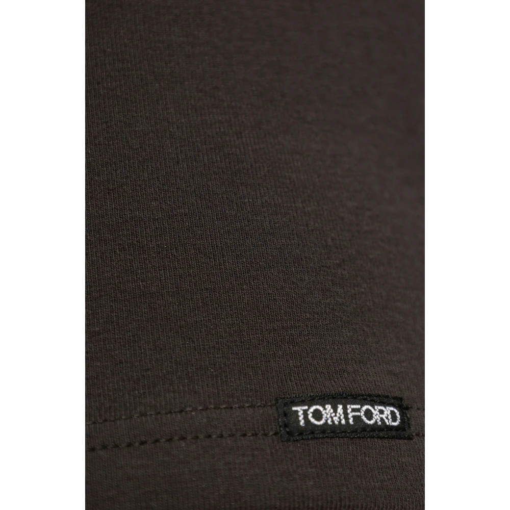Tom Ford Katoenen T-shirt Brown Heren