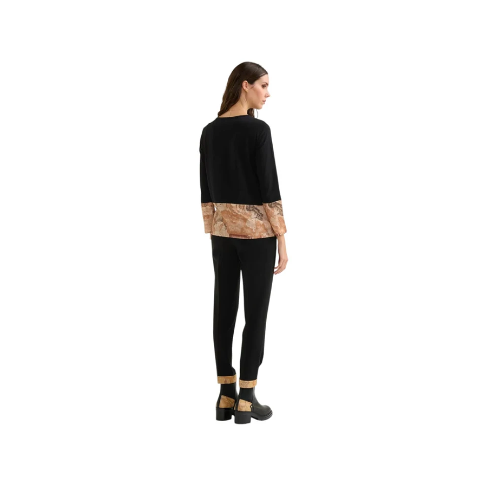 Alviero Martini 1a Classe Lange mouw T-shirt Black Dames