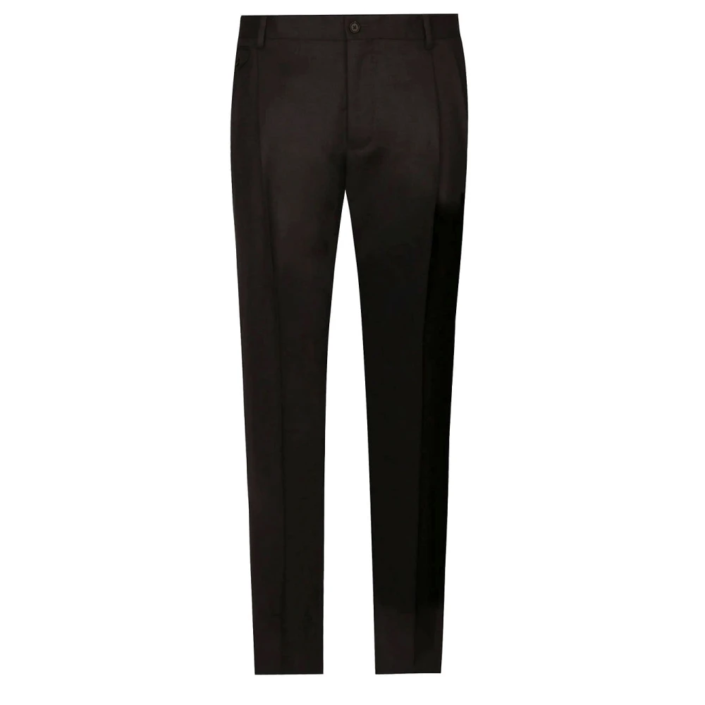 Dolce & Gabbana Black Suit Trousers, Male, 3XL, Tailored Flannel Trousers