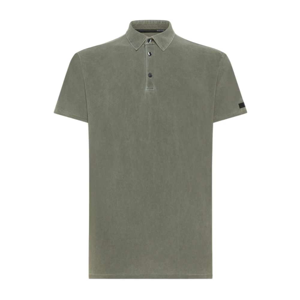 Rrd Men's Green Techno Wash Piquè Polo - Polo Shirts - 4XL - Tops
