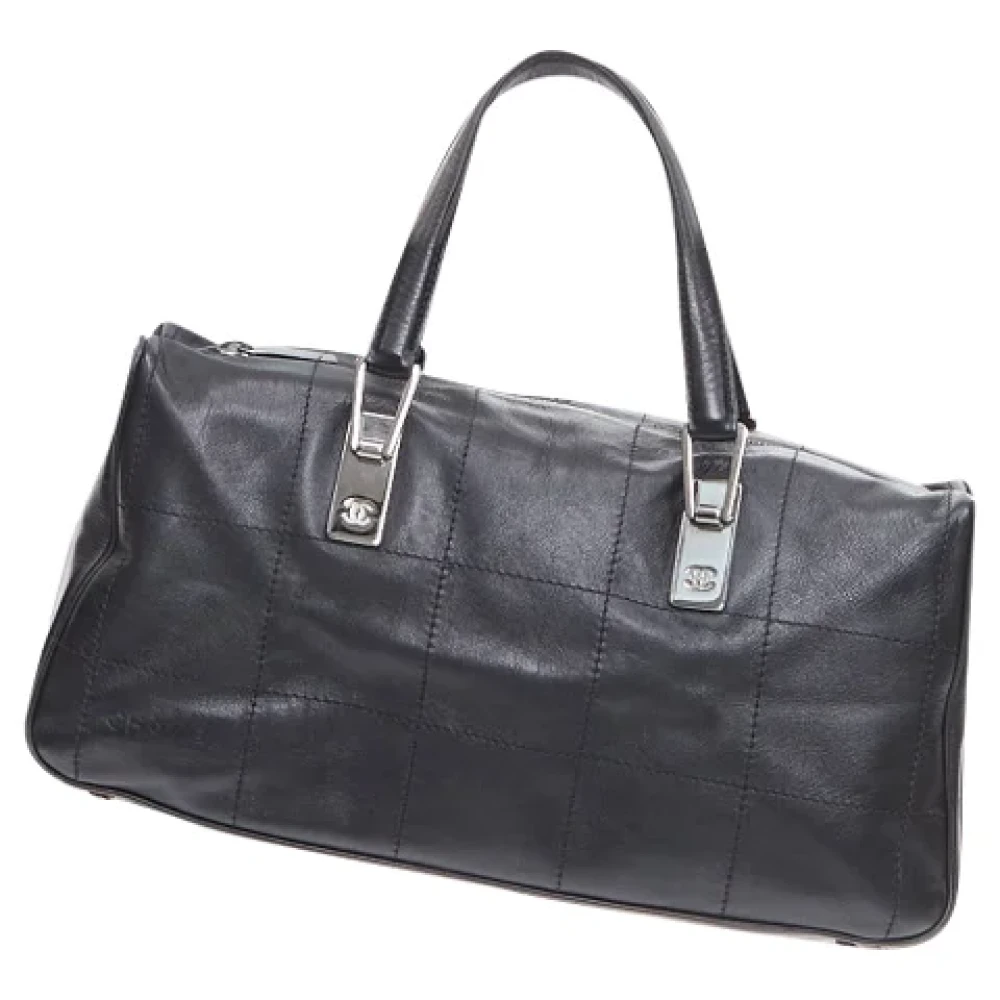 Chanel Vintage Pre-owned Leather handbags Black Dames