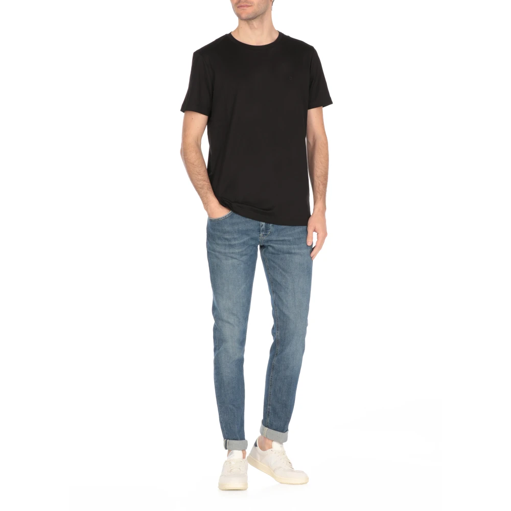 Dondup Blauwe Skinny Katoenen Jeans met Zakken Blue Heren