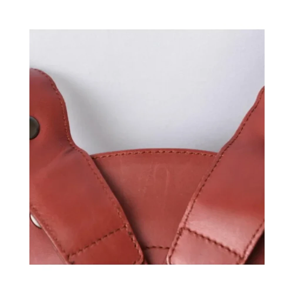 Bottega Veneta Vintage Pre-owned Leather backpacks Red Dames