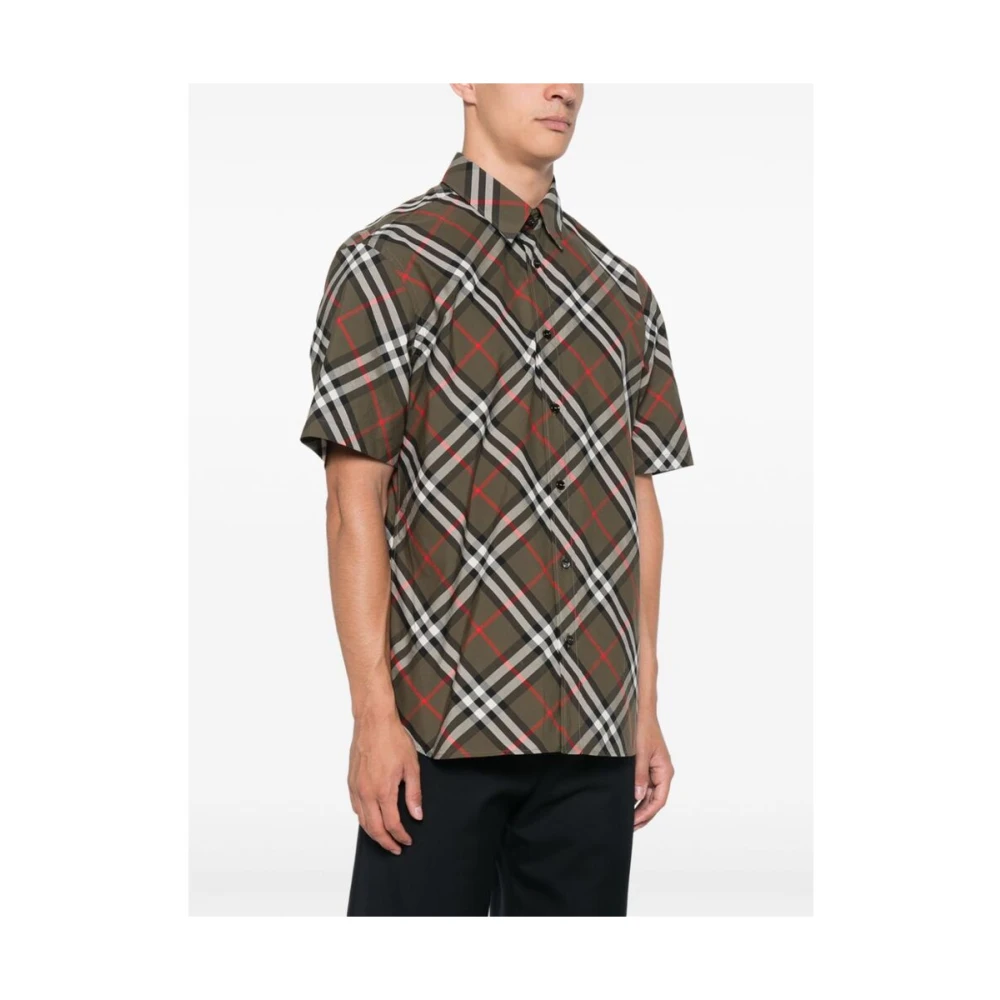 Burberry Geruite korte mouwen overhemd Multicolor Heren