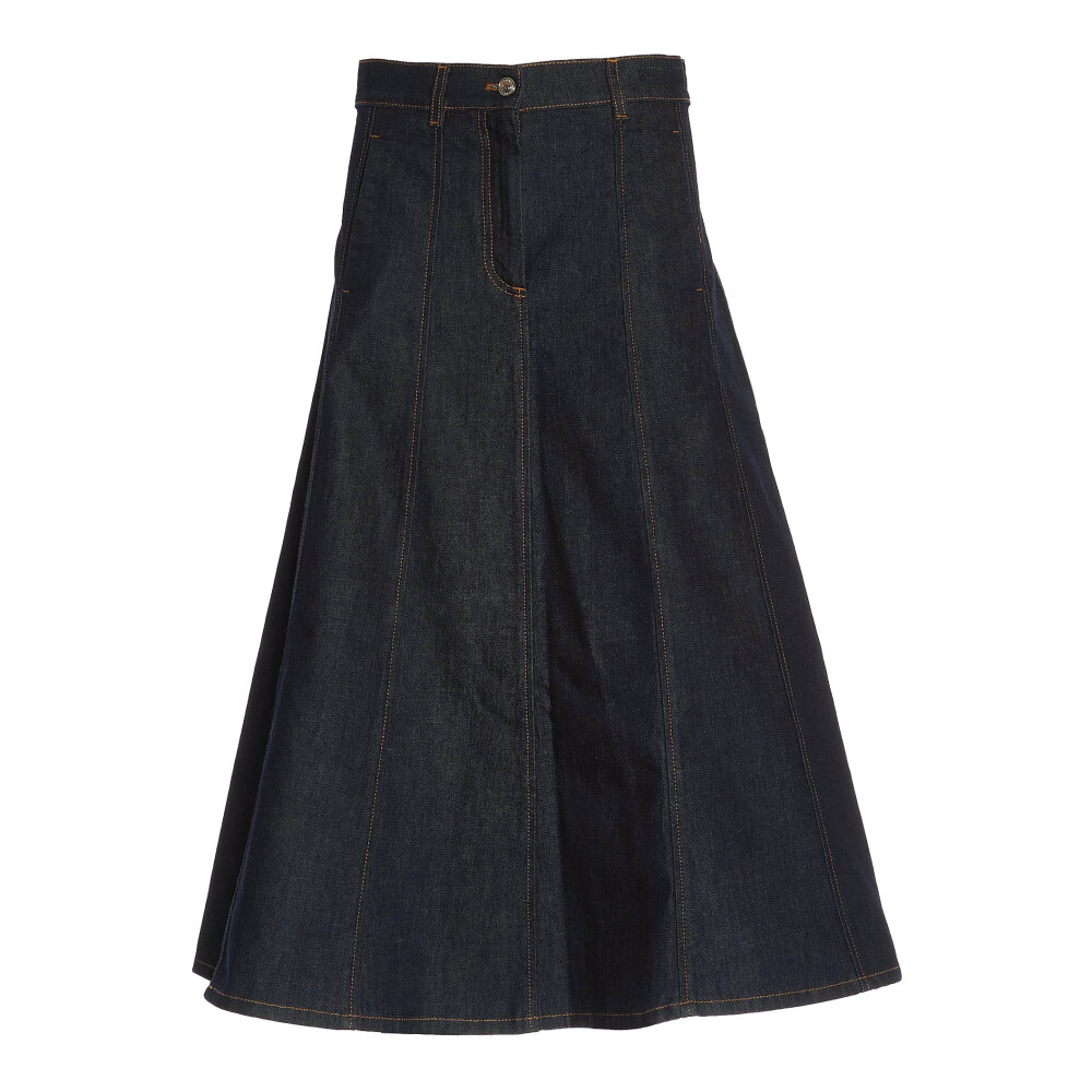 Blue Denim Godet Mini Skirt DEPARTMENT FIVE Denim Skirts Miinto