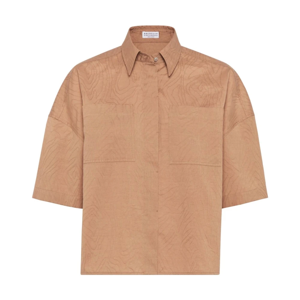 BRUNELLO CUCINELLI Elegante Overhemden Collectie Brown Dames