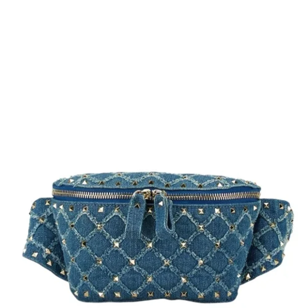 Valentino Vintage Pre-owned Denim shoulder-bags Blue Dames