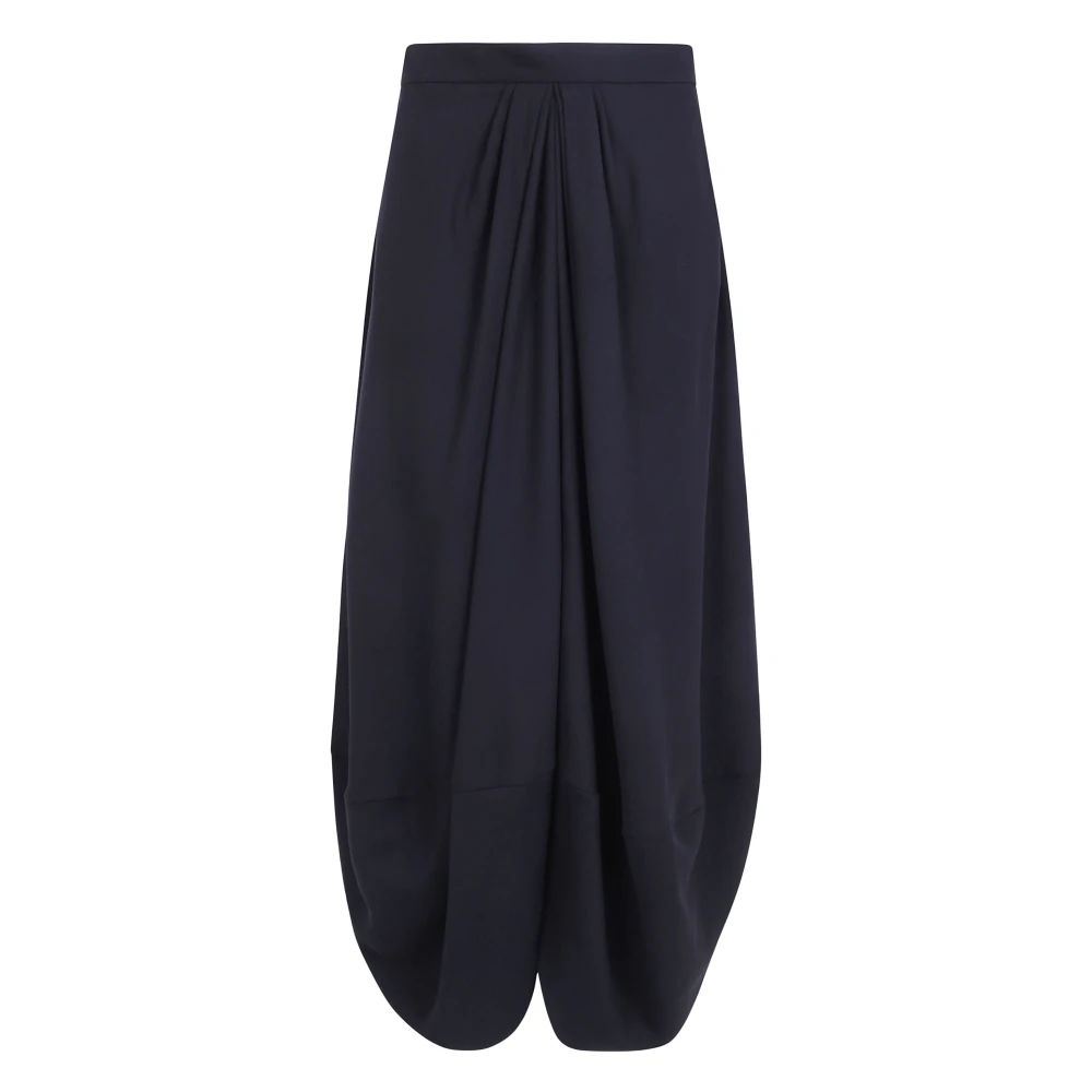Giorgio Armani Blue Silk Long Skirt - IT46|XL - Image 2