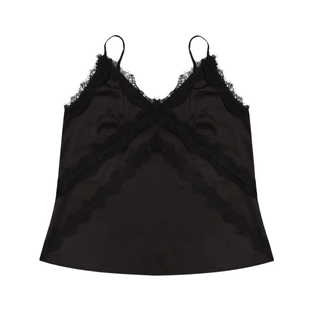 Gestuz Black Sleeveless Tops, Female, L, Sachi Slip Top