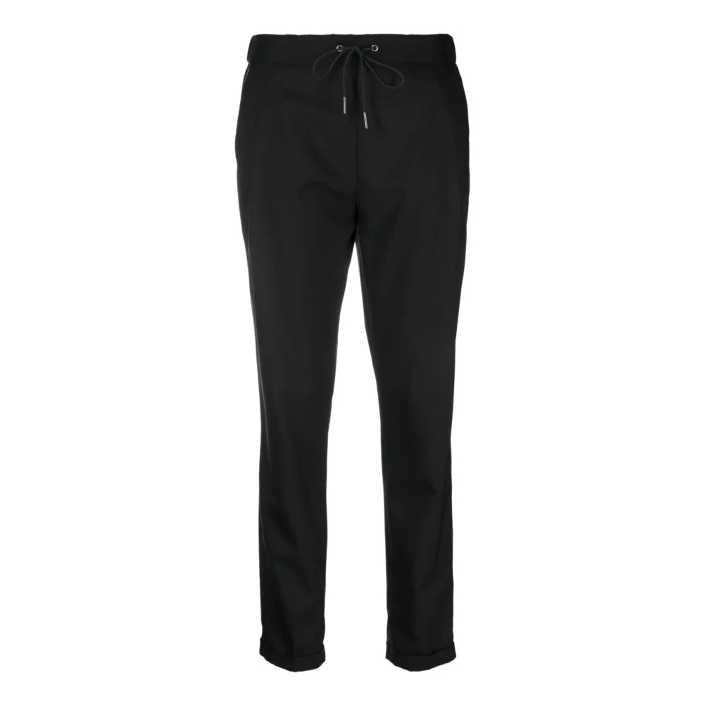 Fabiana Filippi Zwarte wollen broek met metallic details Black Dames