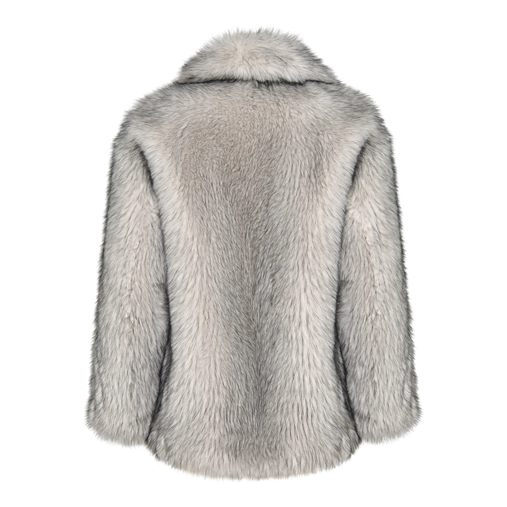 Cesare Gaspari Faux Fur & Shearling Jackets White Dames