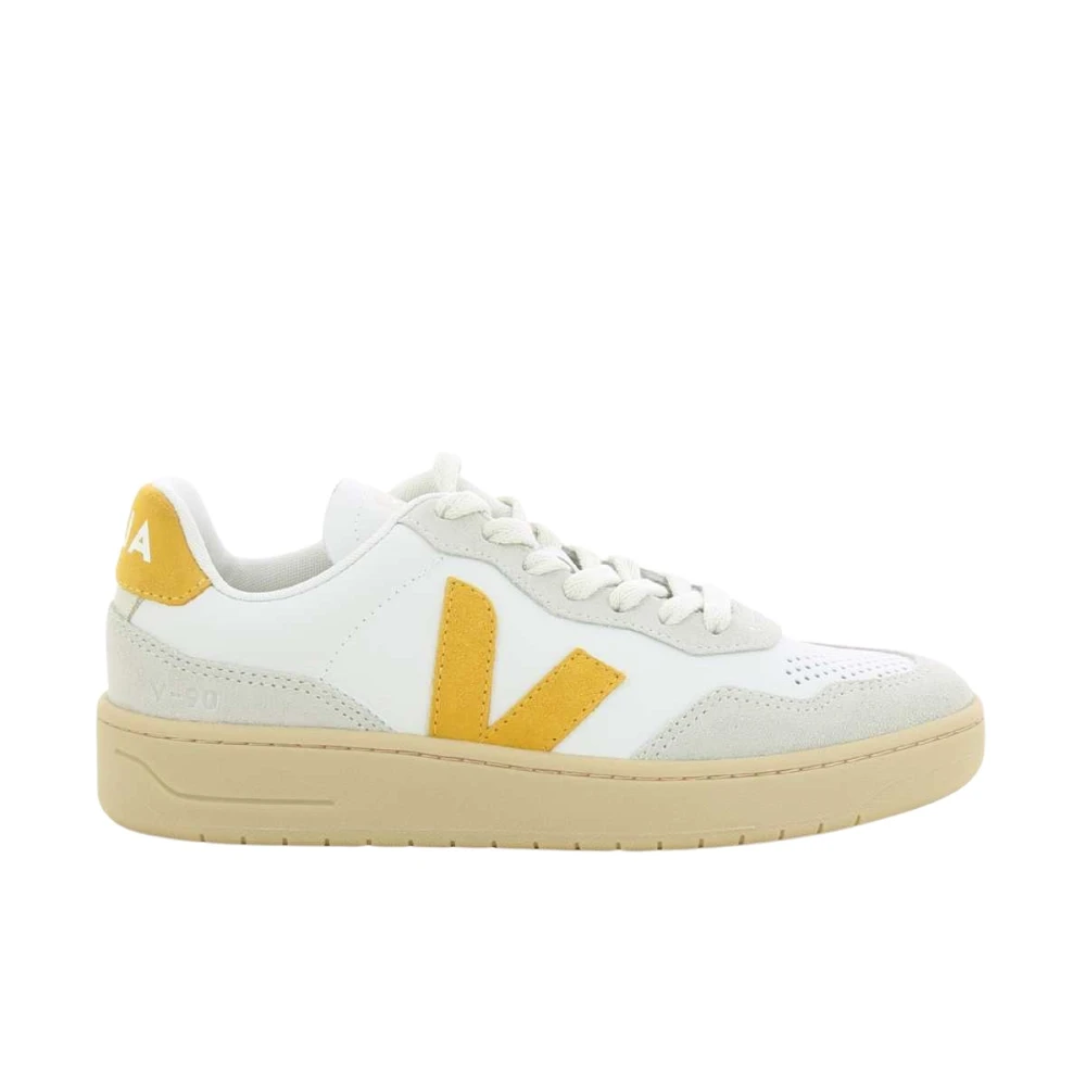 Veja Gele V-90 Sneakers Dames Schoenen Wit