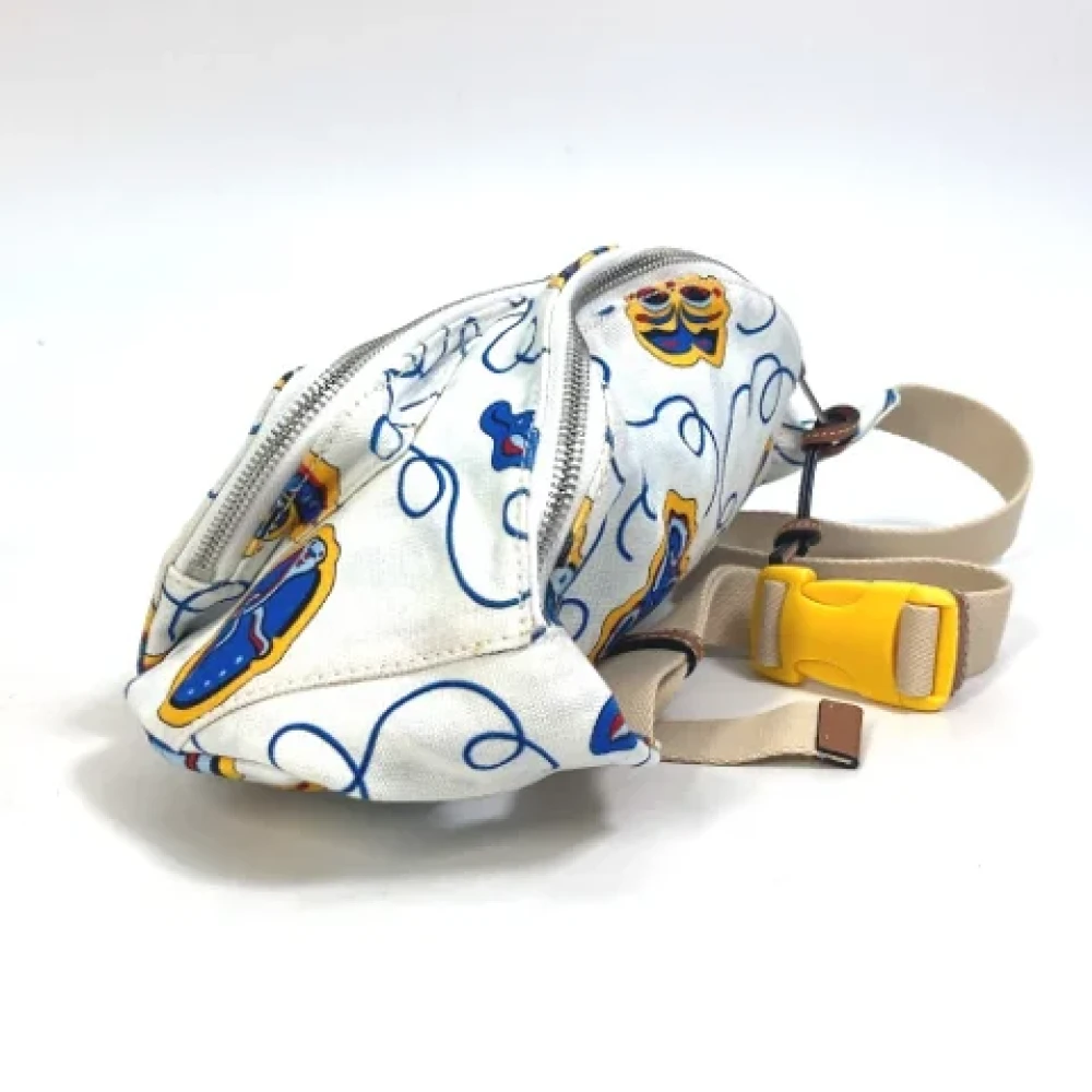 Loewe Pre-owned Fabric crossbody-bags White Heren