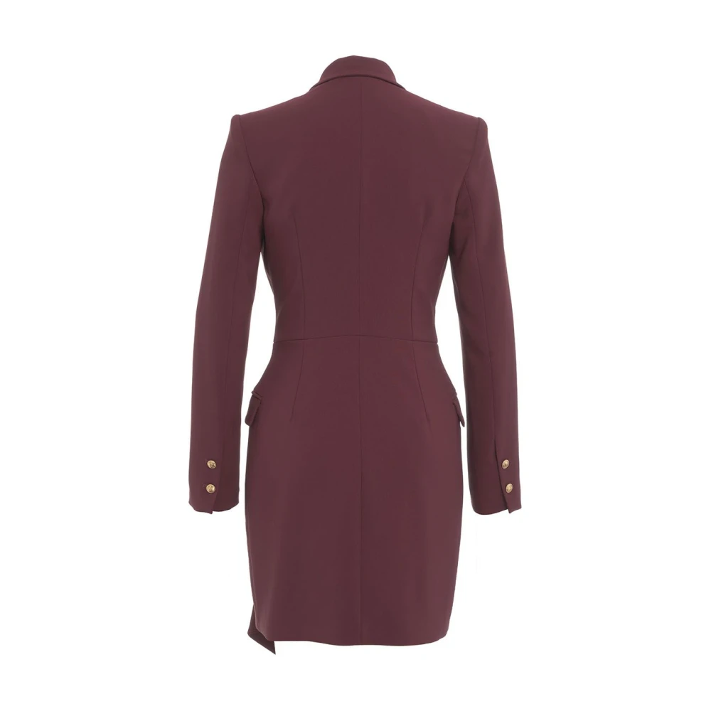Elisabetta Franchi Rode Double-Breasted Manteljurk Blazer Red Dames