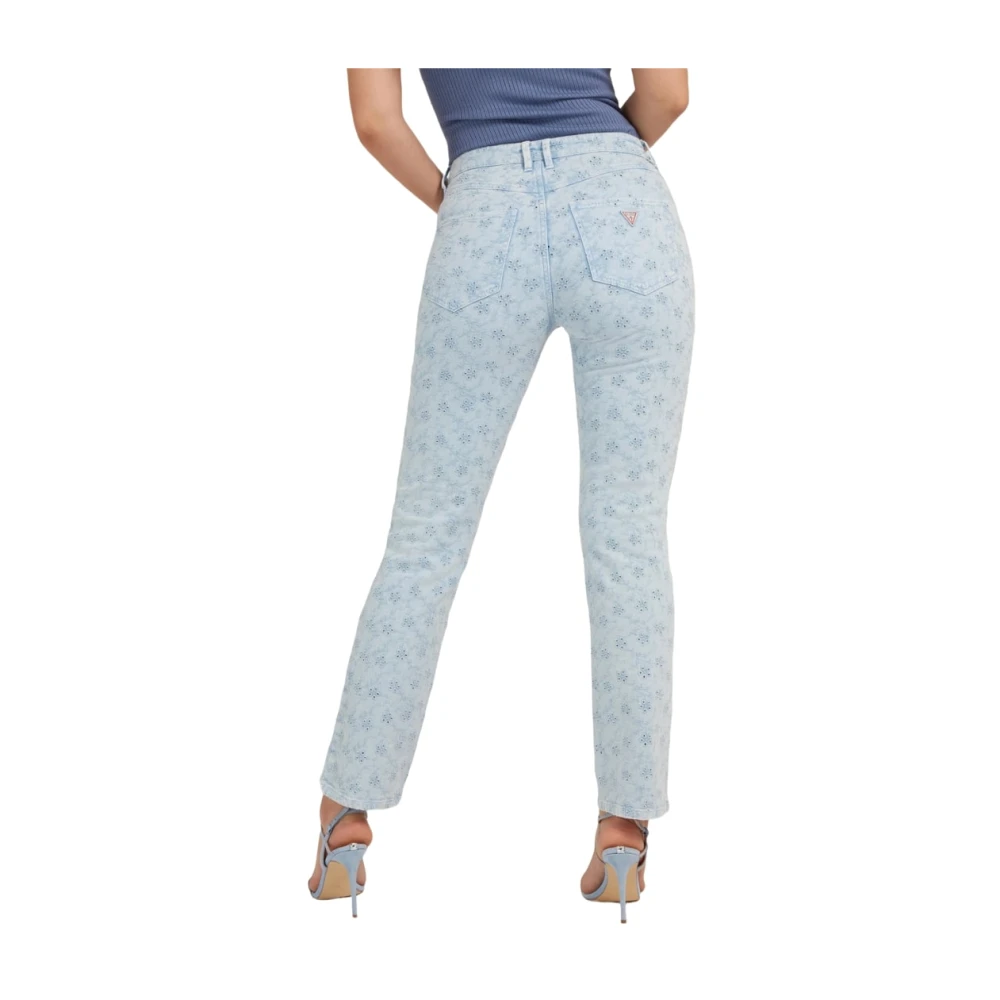 Guess Slim-fit Denim Broek Blue Dames