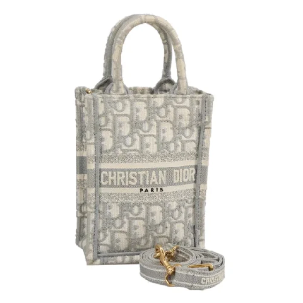 Dior Vintage Pre-owned Canvas totes White Dames
