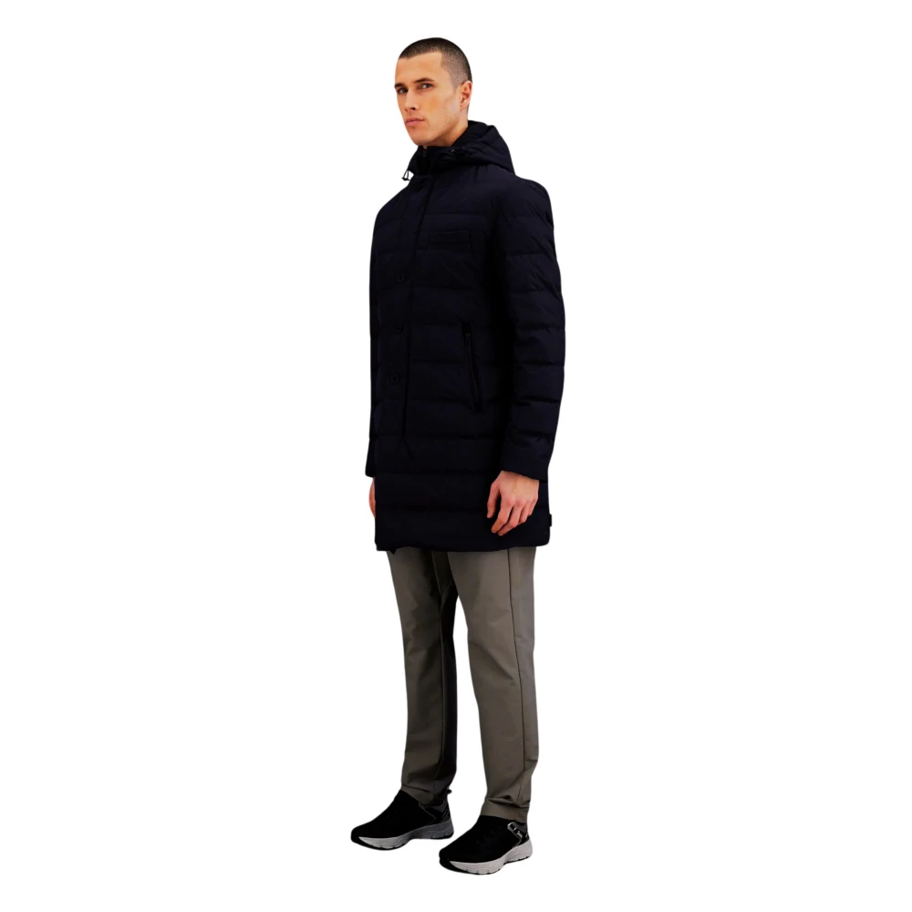 Herno Zwarte Windstopper Jas Slim Fit Black Heren