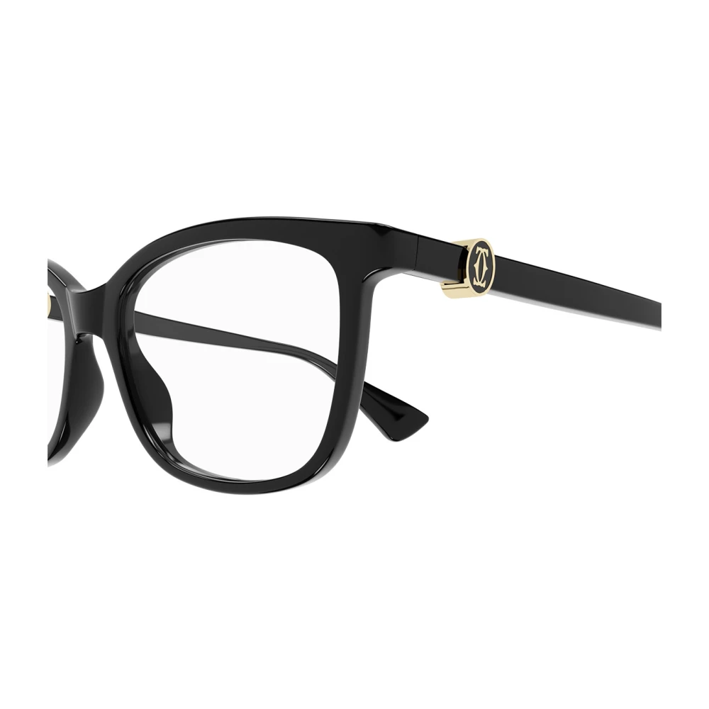Cartier Vierkante brilmontuur met Double C-detail Black Dames