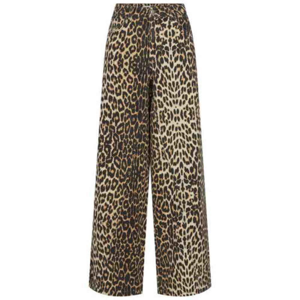 Co'Couture Leopard Utställda Byxor Brown, Dam