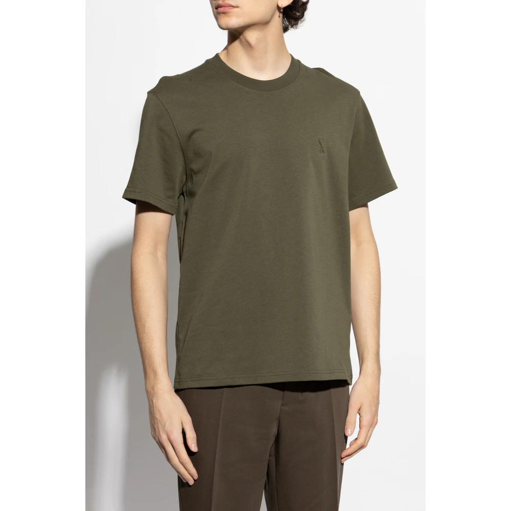 Ami Paris T-shirt met logo Green Heren