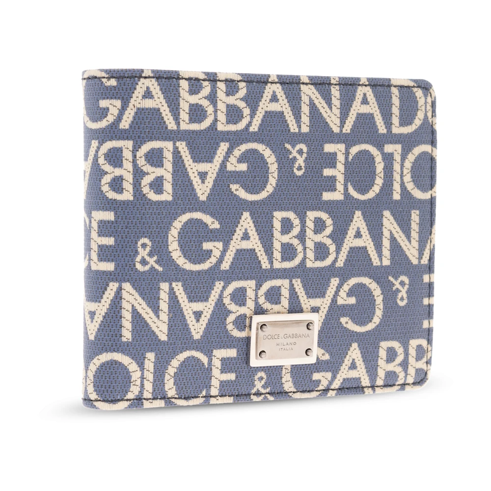 Dolce & Gabbana Opvouwbare portemonnee Blue Heren
