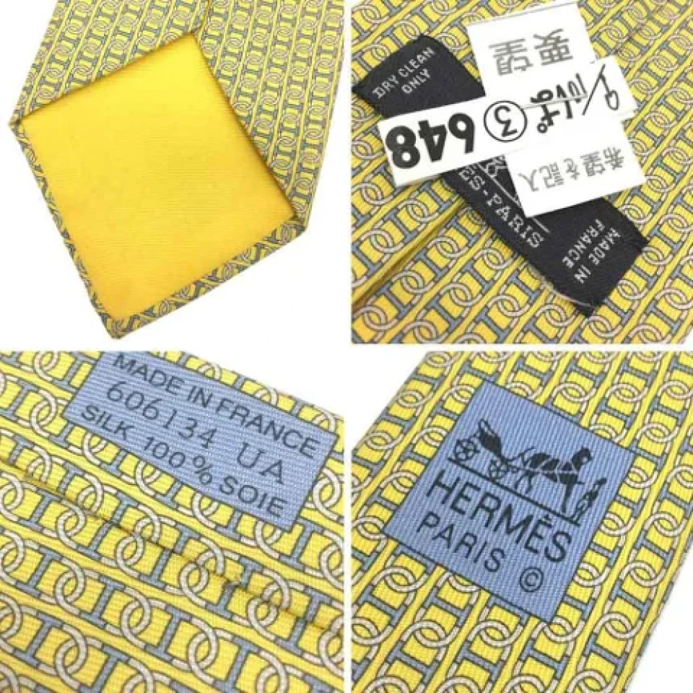 Hermès Vintage Pre-owned Silk home-office Yellow Heren