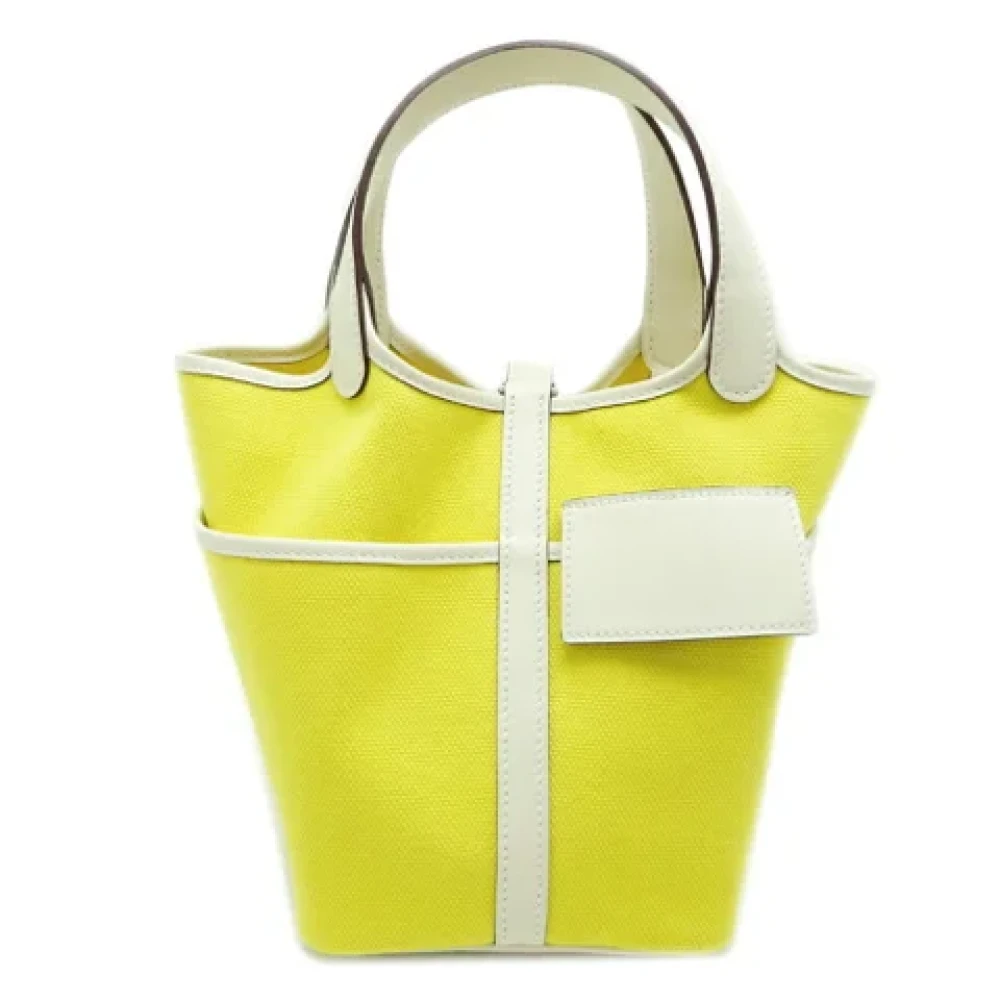 Hermès Vintage Pre-owned Leather handbags Yellow Dames