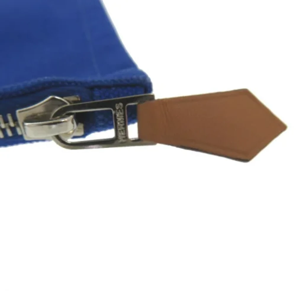 Hermès Vintage Pre-owned Canvas pouches Blue Dames