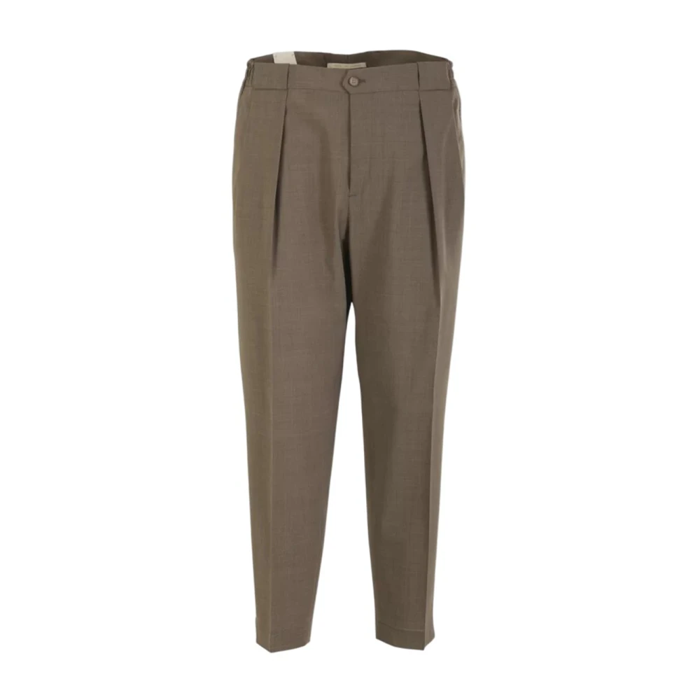 Briglia Elegante Wol Kasjmier Casual Broek Brown Heren