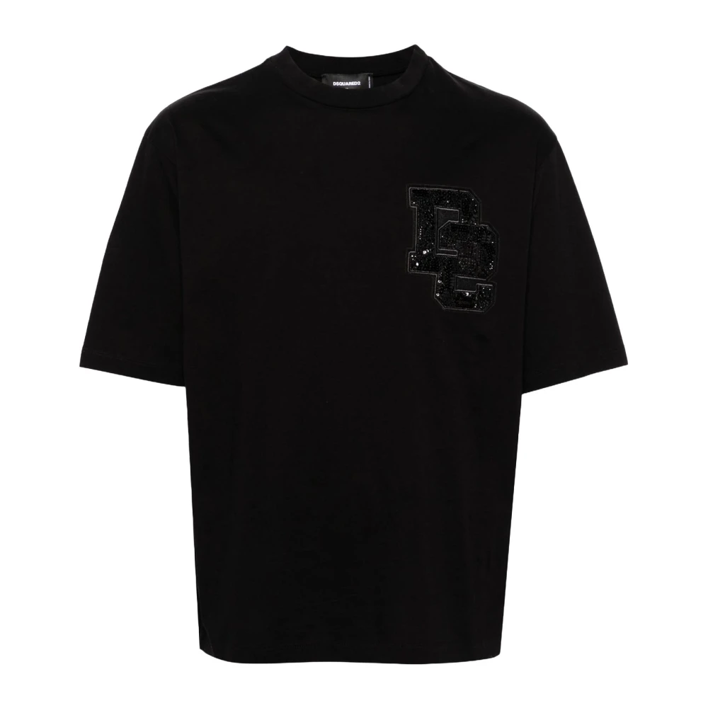 Dsquared2 Paillet Logo T-shirt Zwart Black Heren