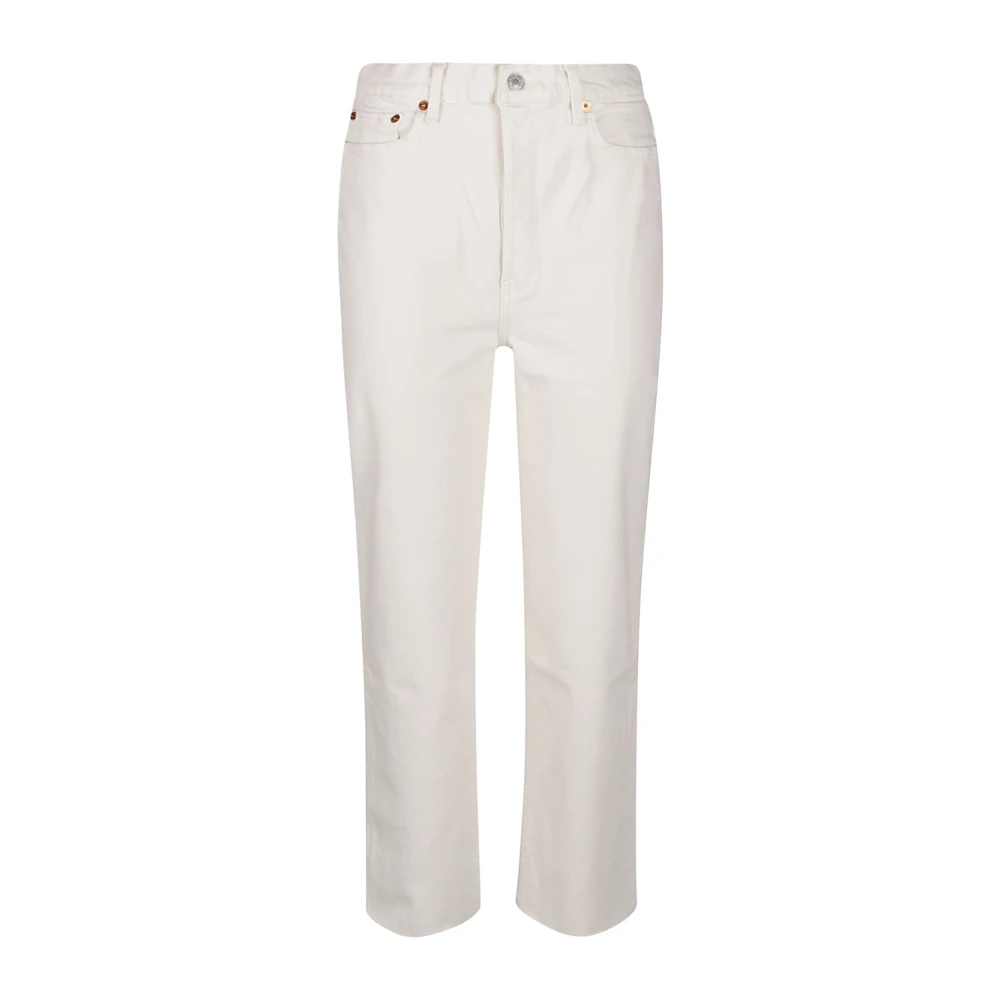 Re/Done Straight Trousers White, Dam