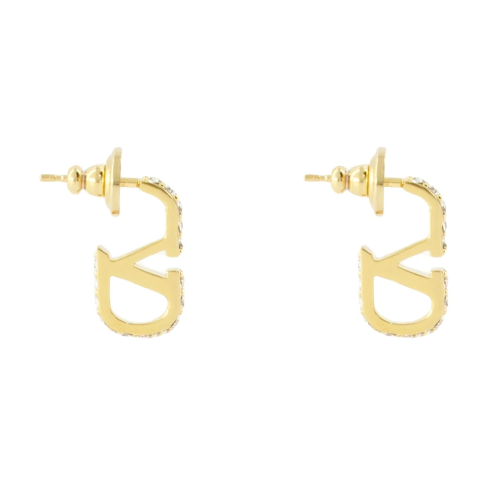 Valentino Garavani , Earrings, Female, Yellow, One Size, Vlogo Earrings