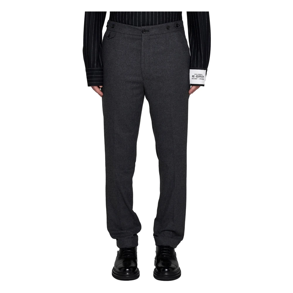 Dolce & Gabbana Logo Patch Broek Gray Heren