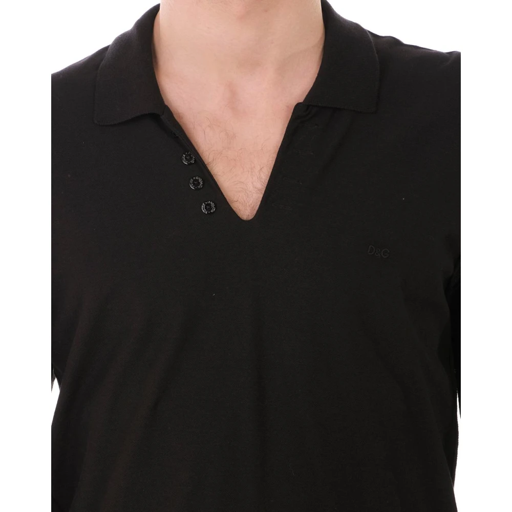 Dolce & Gabbana Klassieke Polo Shirt voor Mannen Black Heren