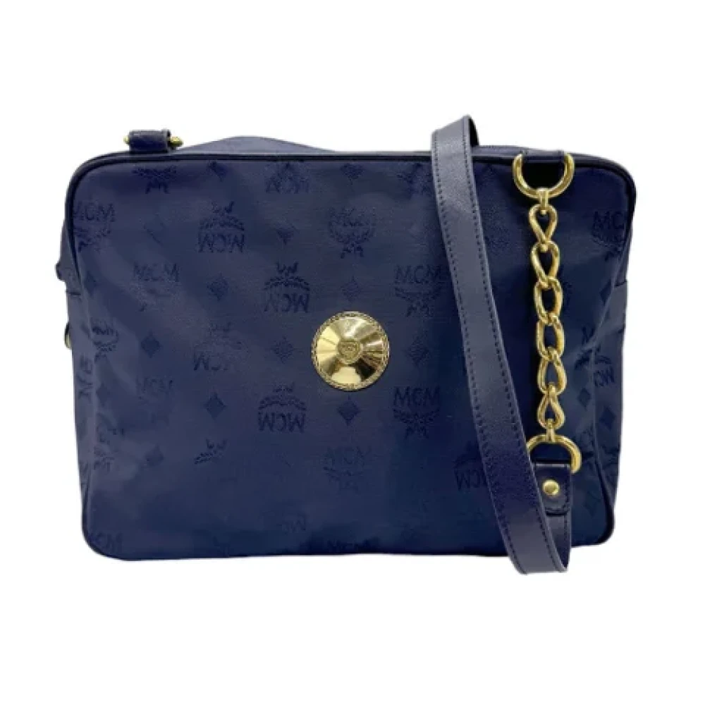 MCM Pre-owned Fabric shoulder-bags Blue Dames