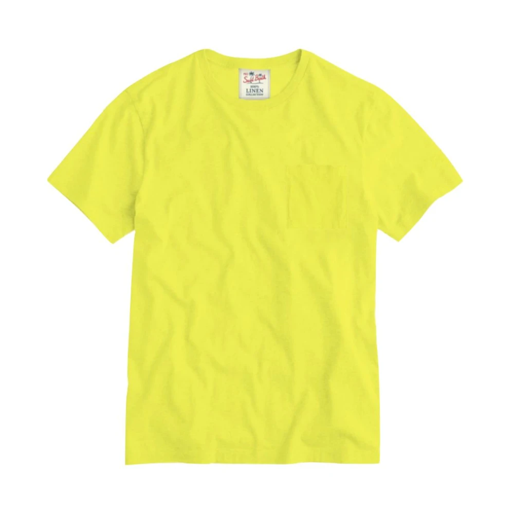 MC2 Saint Barth Linnen Heren T-shirt Diverse Kleuren Yellow Heren