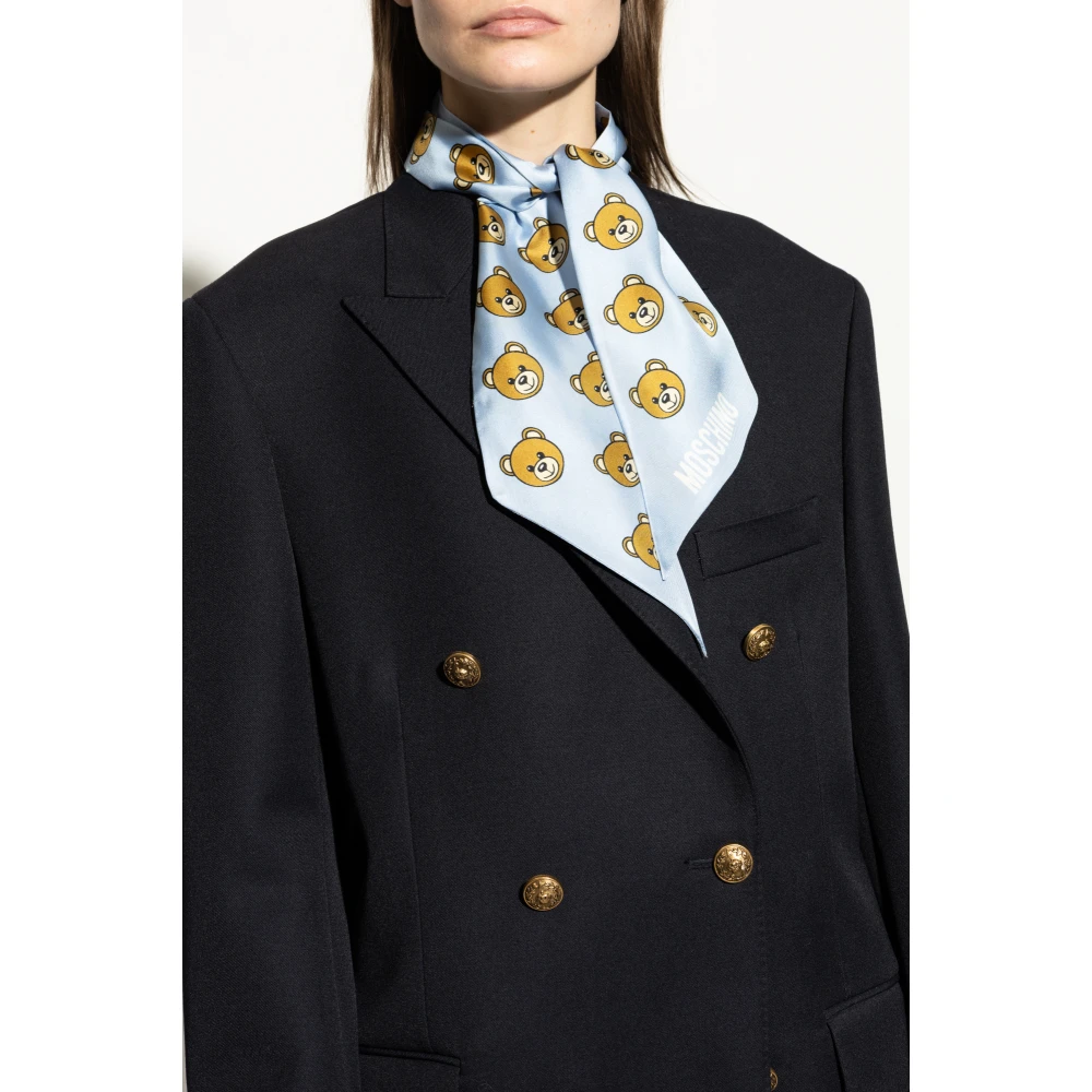 Moschino Zijden sjaal Blue Dames