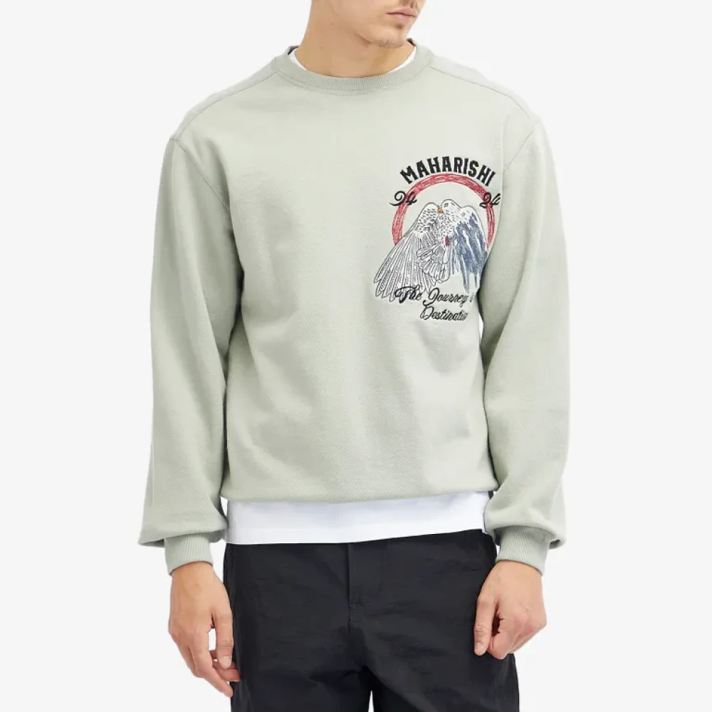 Maharishi Vredesberg Crew Sweat Groen Green Heren