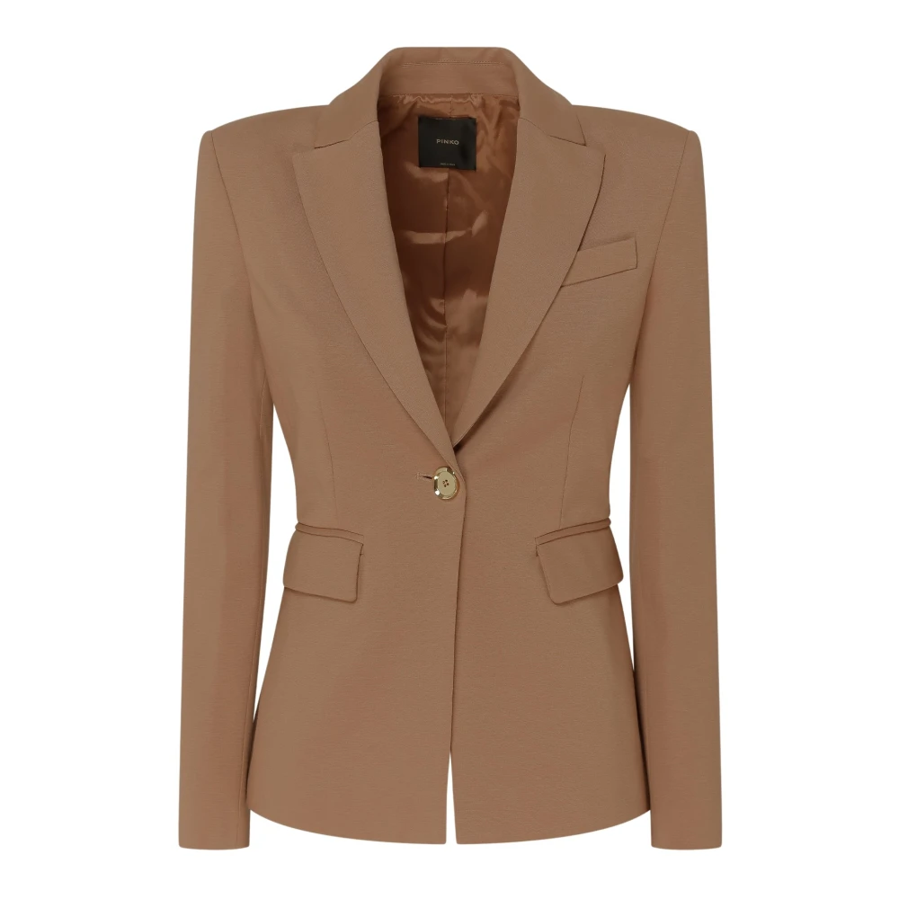 PINKO Brun Slim Fit Blazer Brown, Dam