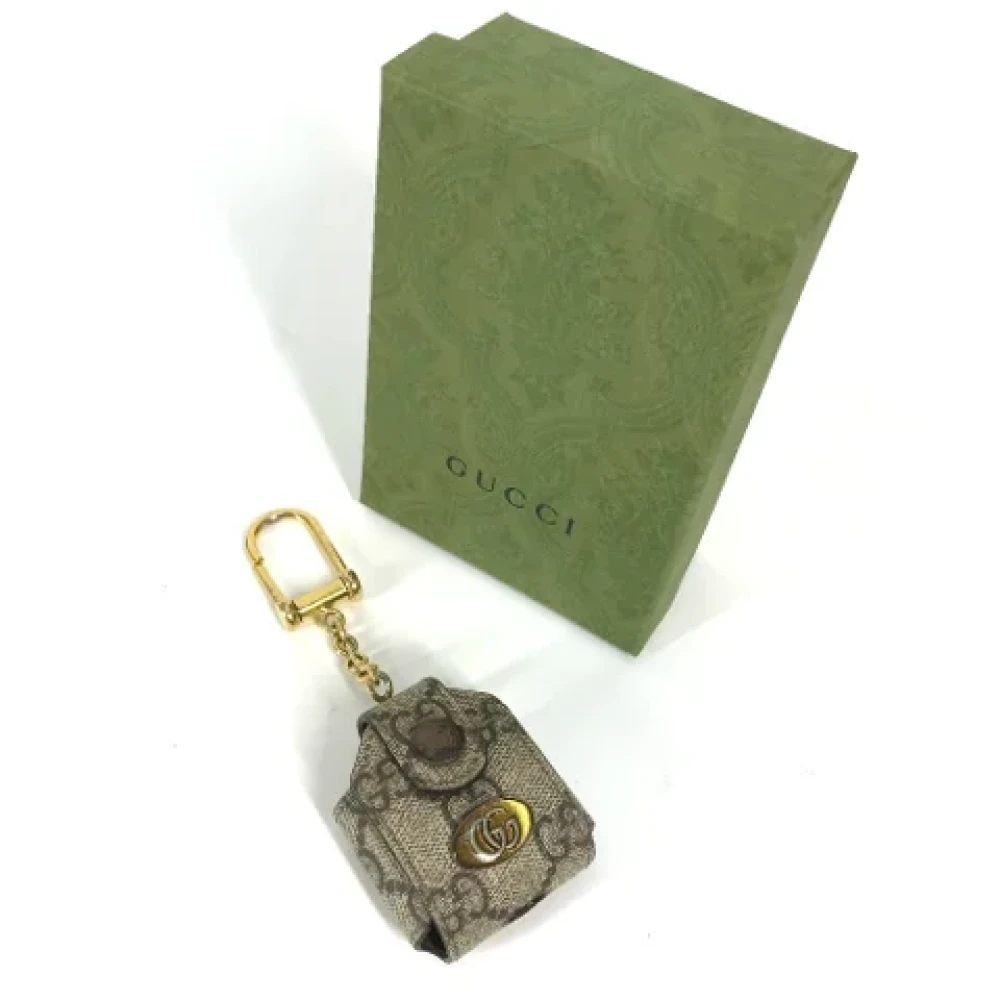 Gucci Vintage Pre-owned Canvas home-office Beige Dames