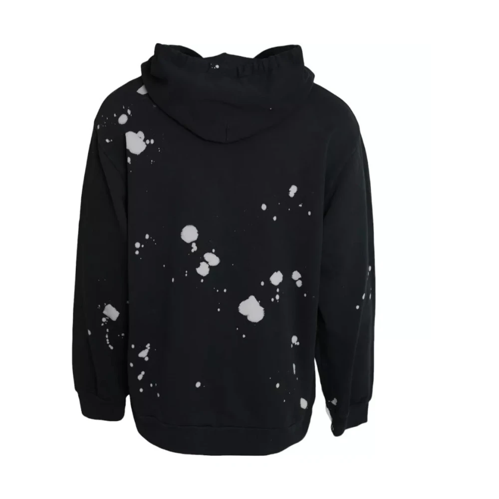 Dolce & Gabbana Zwarte Siciliaanse Hoodie Sweatshirt Grafische Print Black Heren