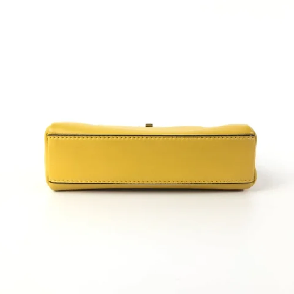 Fendi Vintage Pre-owned Leather fendi-bags Yellow Dames