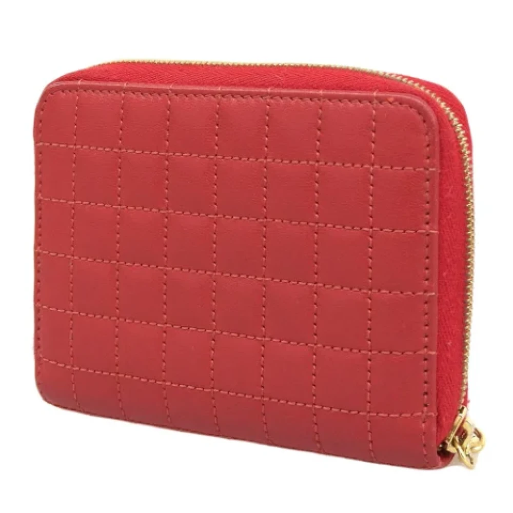 Celine Vintage Pre-owned Leather wallets Red Dames