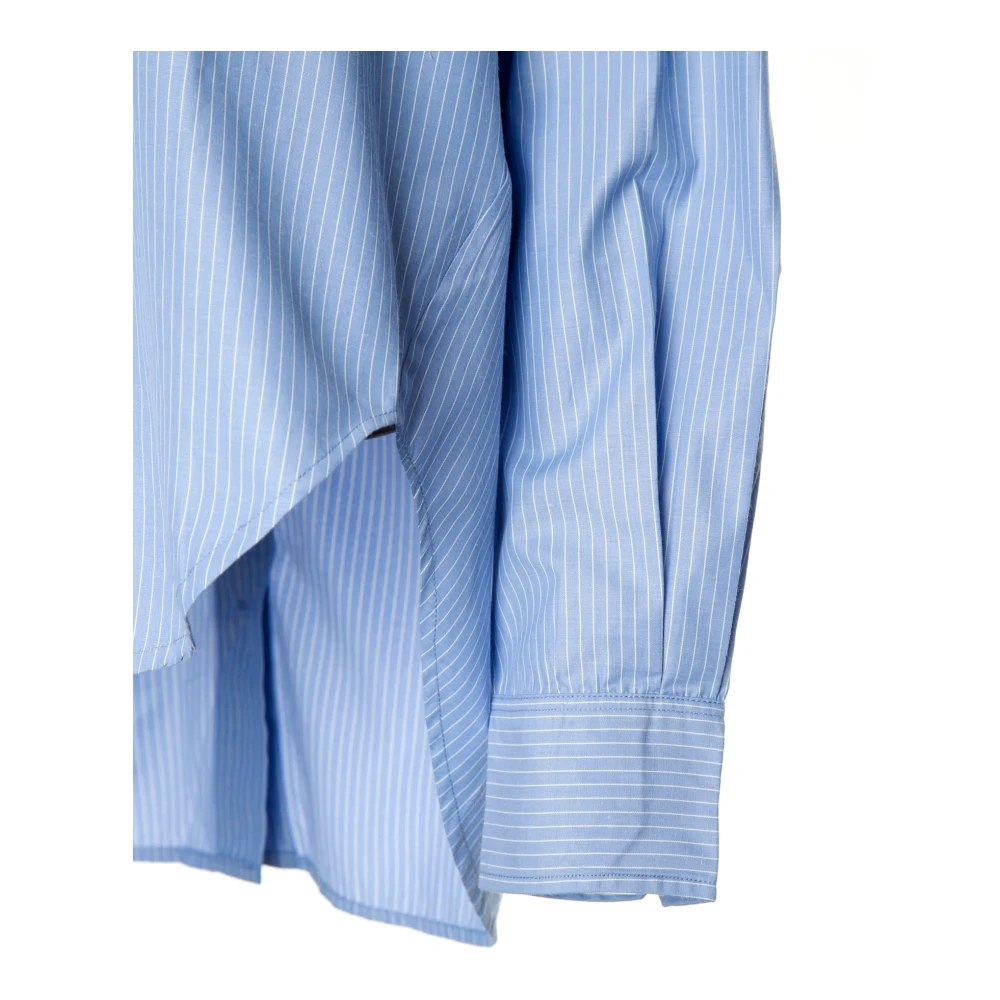 Essentiel Antwerp Paillettenblouse met knopen voor en achter Blue Dames