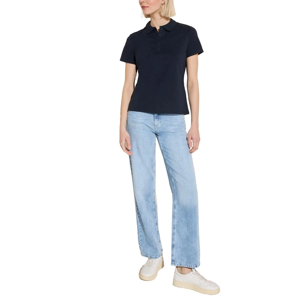Street One Blauw Katoen Dames T-Shirt Collectie Blue Dames