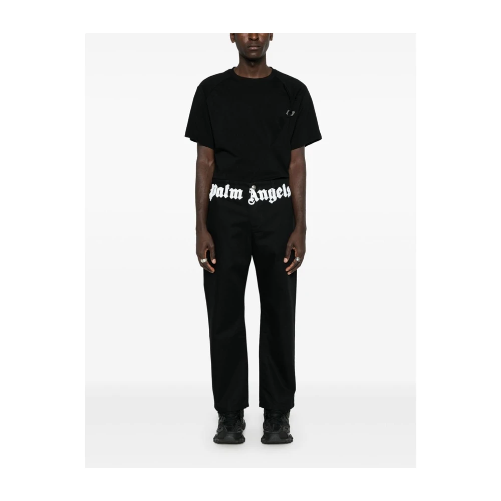 Palm Angels Zwarte Broek Aw24 Black Heren